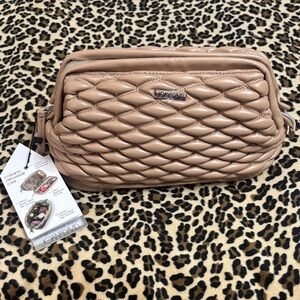 JOAN & DAVID Diamond Quilted Puffer Nylon Cosmetic Bag Organizer Travel Makeup